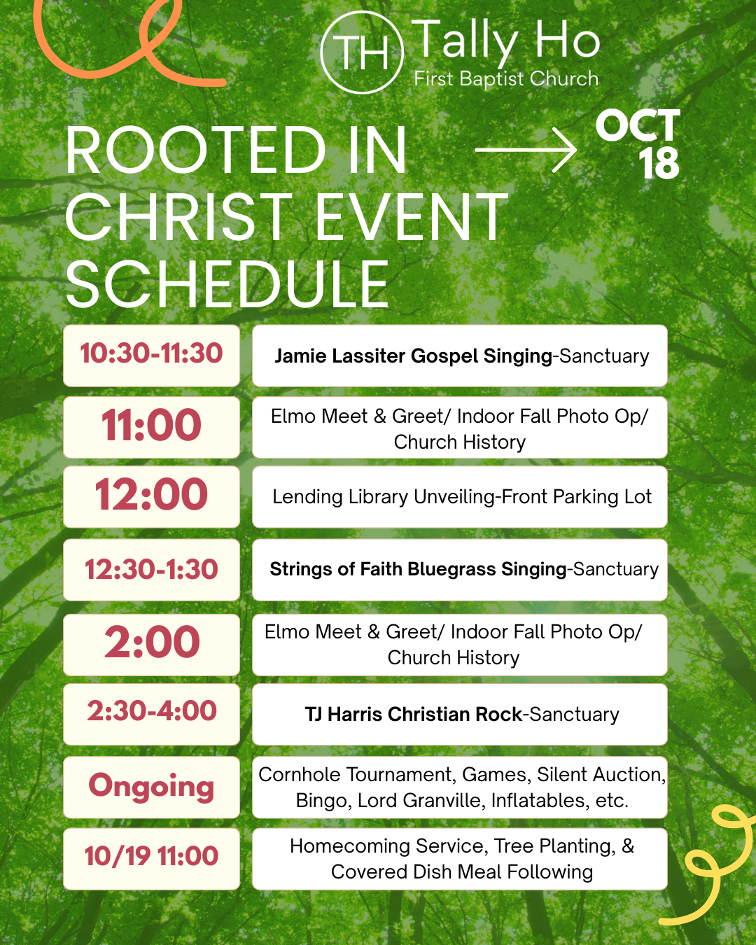 175 Event Schedule 175 Event Schedule